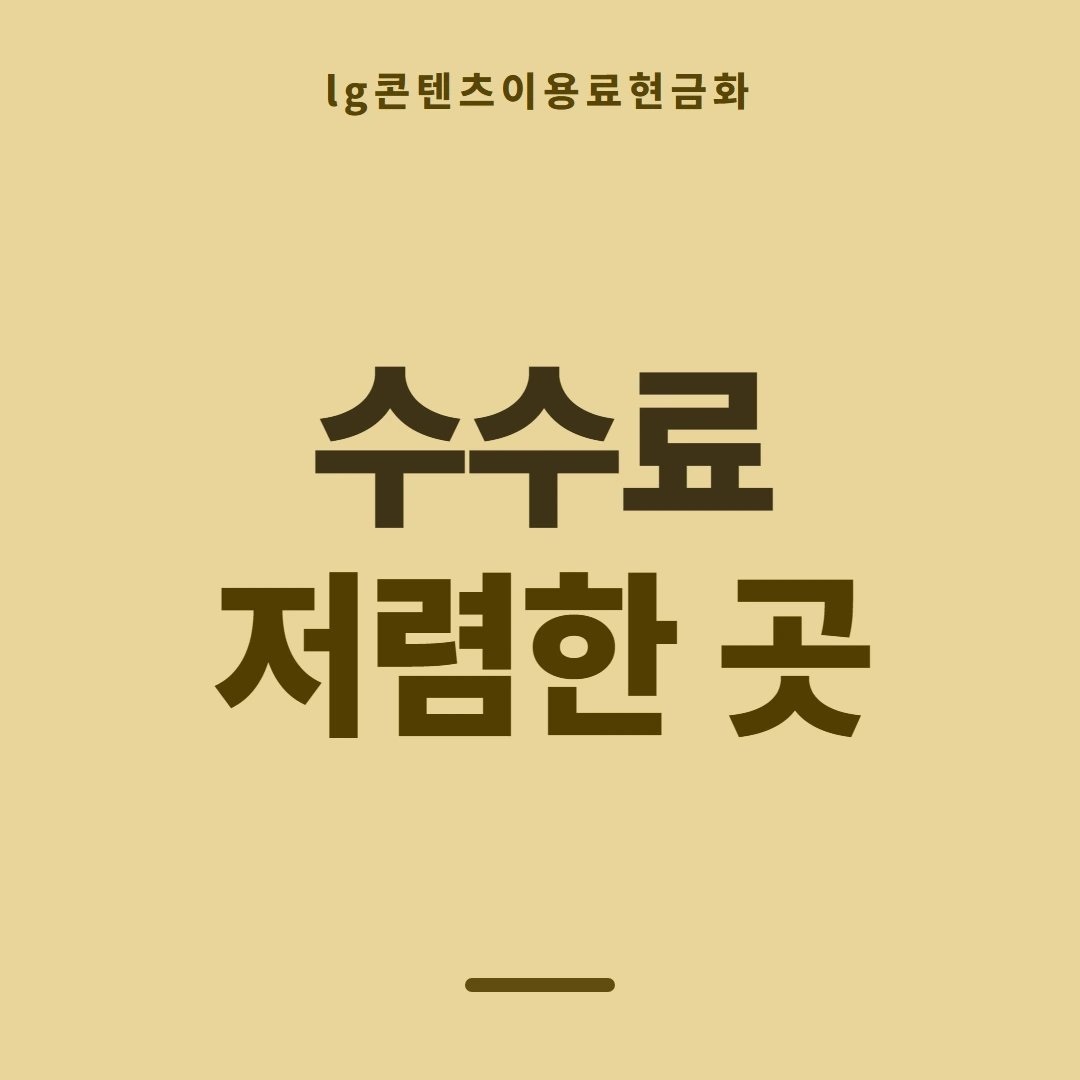 품티켓 LG 콘텐츠이용료 청구서 콘텐츠 줄 안내 이미지